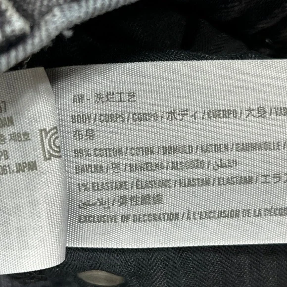 Abercrombie 90s Straight Jeans 4-Long/27L Ultra High-Rise Black Wash Retro Goth - Picture 9 of 9